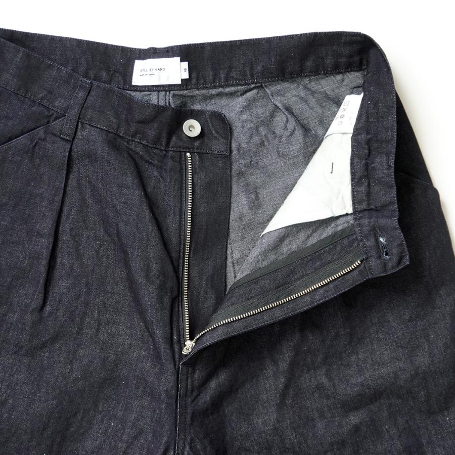 STILL BY HAND スティルバイハンド / DN02261 - DARK NAVY ヘンプ混 デニムパンツ Hemp mixed denim pants | STILL BY HAND | 04