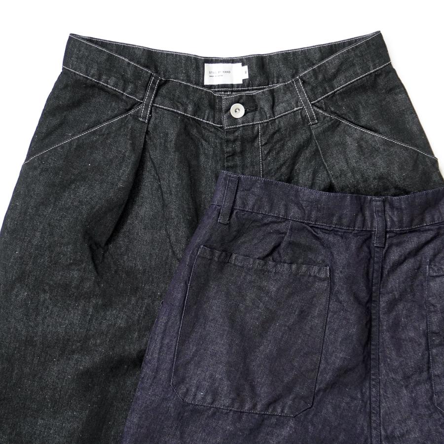 STILL BY HAND スティルバイハンド / DN02261 - DARK NAVY ヘンプ混 デニムパンツ Hemp mixed denim pants | STILL BY HAND | 08