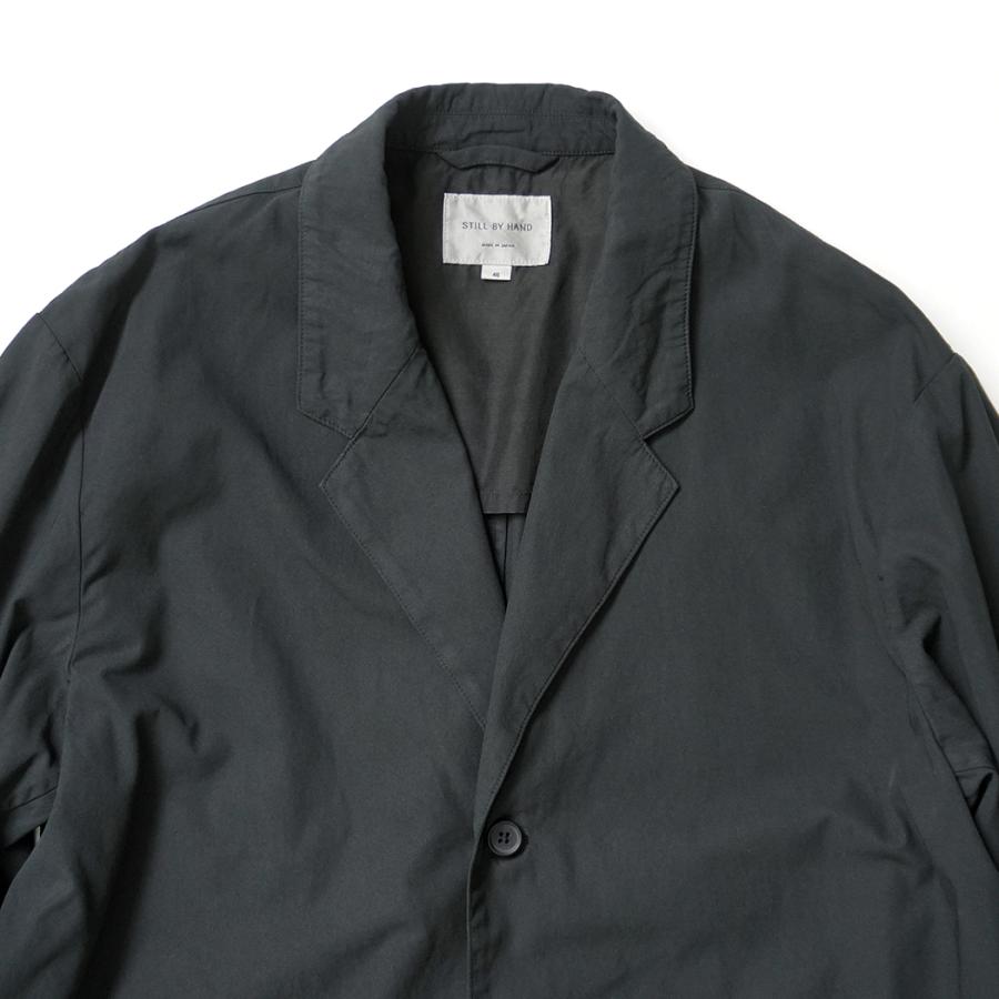 STILL BY HAND スティルバイハンド / JK02261 - INK BLACK ガーメントダイ 3ボタンジャケット Garment-dye 3B jacket | STILL BY HAND | 02