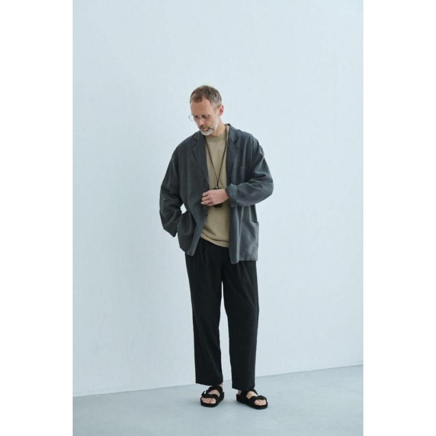 STILL BY HAND スティルバイハンド / PT01261 - INK BLACK ガーメントダイ 2タックパンツ Garment-dye 2 pleat pants | STILL BY HAND | 05