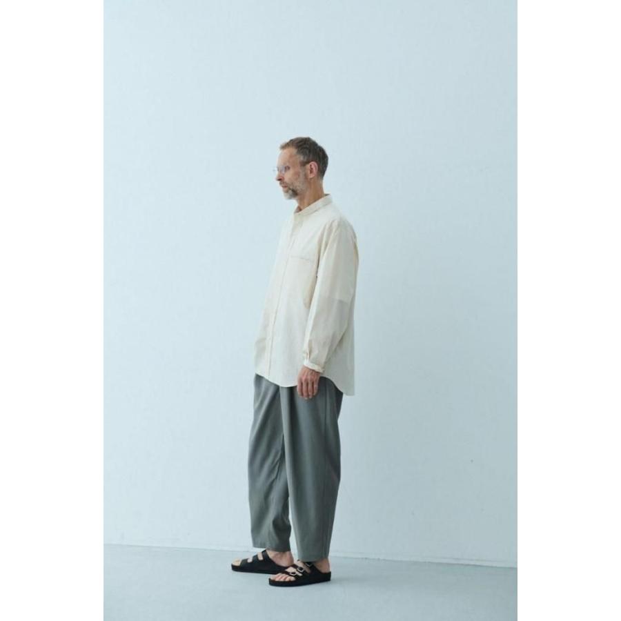 STILL BY HAND スティルバイハンド / PT09261 - BLACK NAVY サマーウール ワイドパンツ Summer wool wide pants | STILL BY HAND | 07