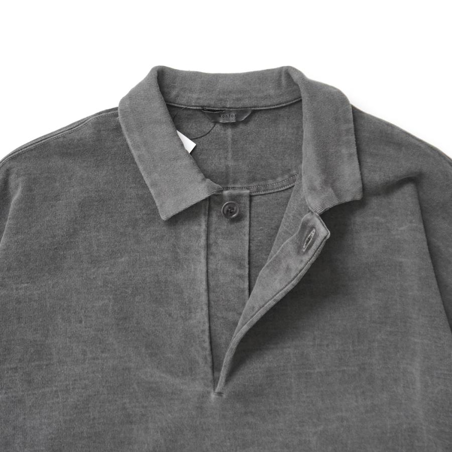 kontor / KON-CS03261 - CHARCOAL ドルマンスリーブポロシャツ Garment-dyed dolman sleeve polo shirt |  | 04