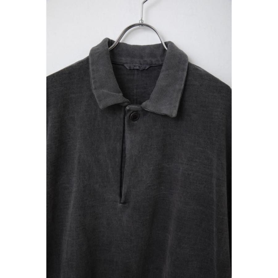 kontor / KON-CS03261 - CHARCOAL ドルマンスリーブポロシャツ Garment-dyed dolman sleeve polo shirt |  | 02