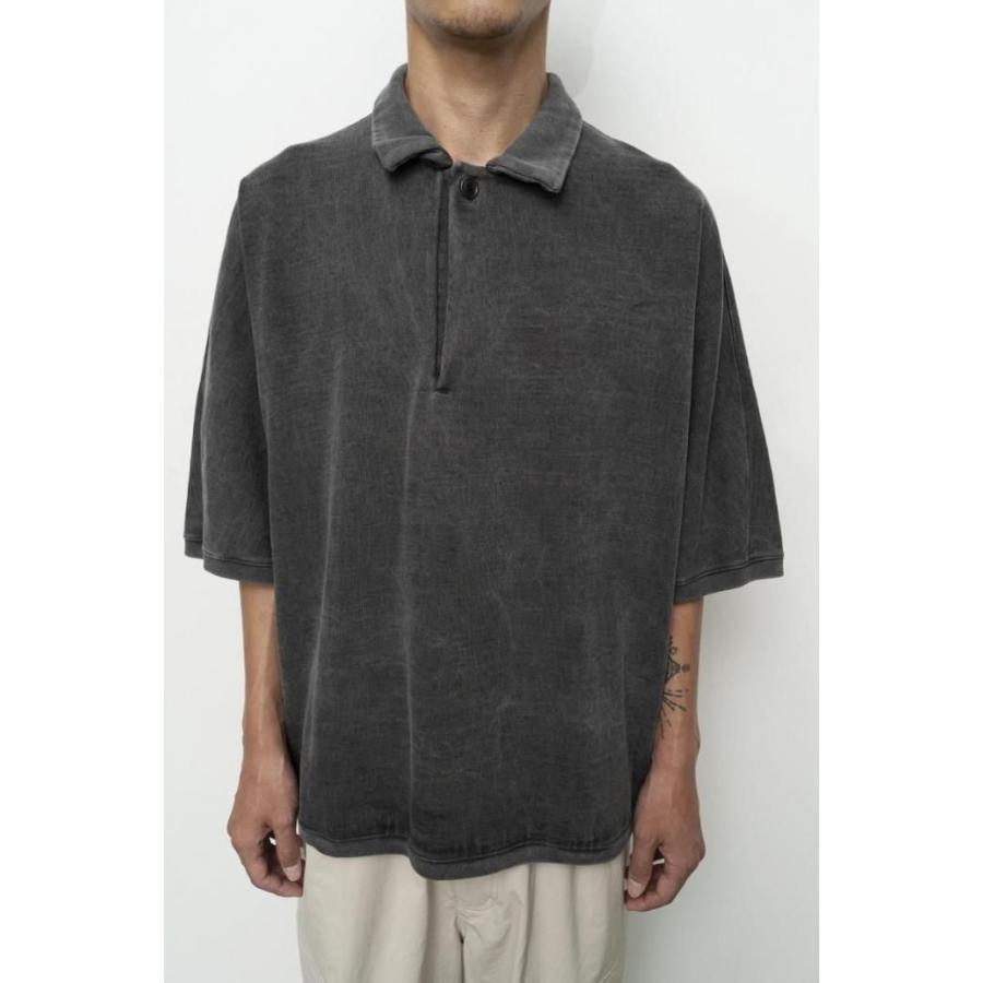 kontor / KON-CS03261 - CHARCOAL ドルマンスリーブポロシャツ Garment-dyed dolman sleeve polo shirt |  | 04
