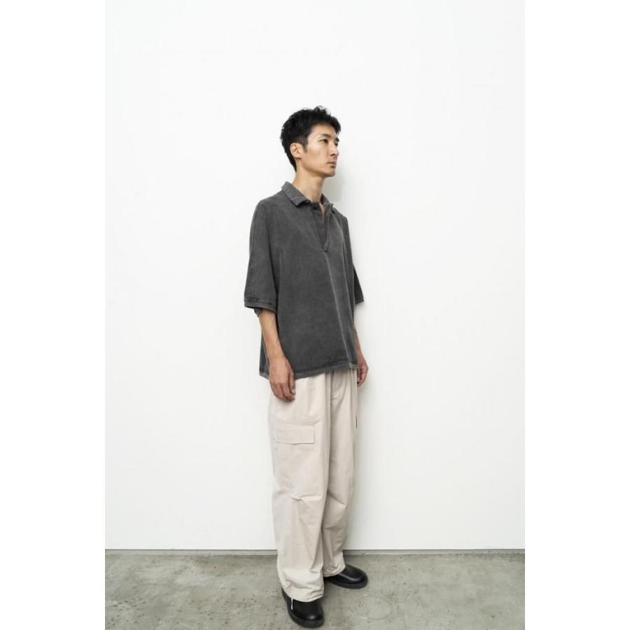 kontor / KON-CS03261 - CHARCOAL ドルマンスリーブポロシャツ Garment-dyed dolman sleeve polo shirt |  | 06