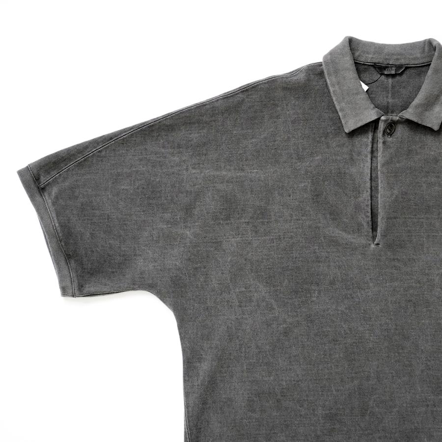 kontor / KON-CS03261 - CHARCOAL ドルマンスリーブポロシャツ Garment-dyed dolman sleeve polo shirt |  | 02