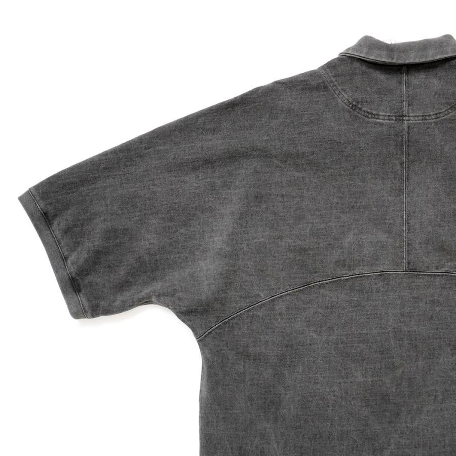 kontor / KON-CS03261 - CHARCOAL ドルマンスリーブポロシャツ Garment-dyed dolman sleeve polo shirt |  | 03