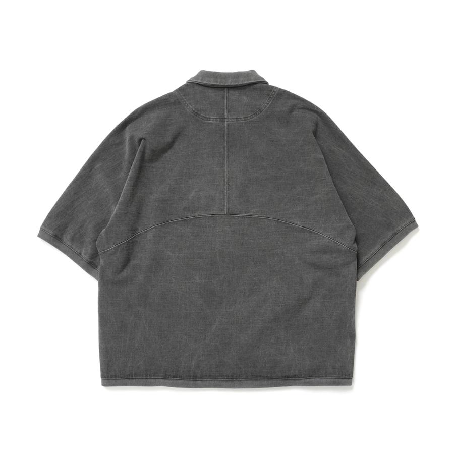 kontor / KON-CS03261 - CHARCOAL ドルマンスリーブポロシャツ Garment-dyed dolman sleeve polo shirt |  | 01
