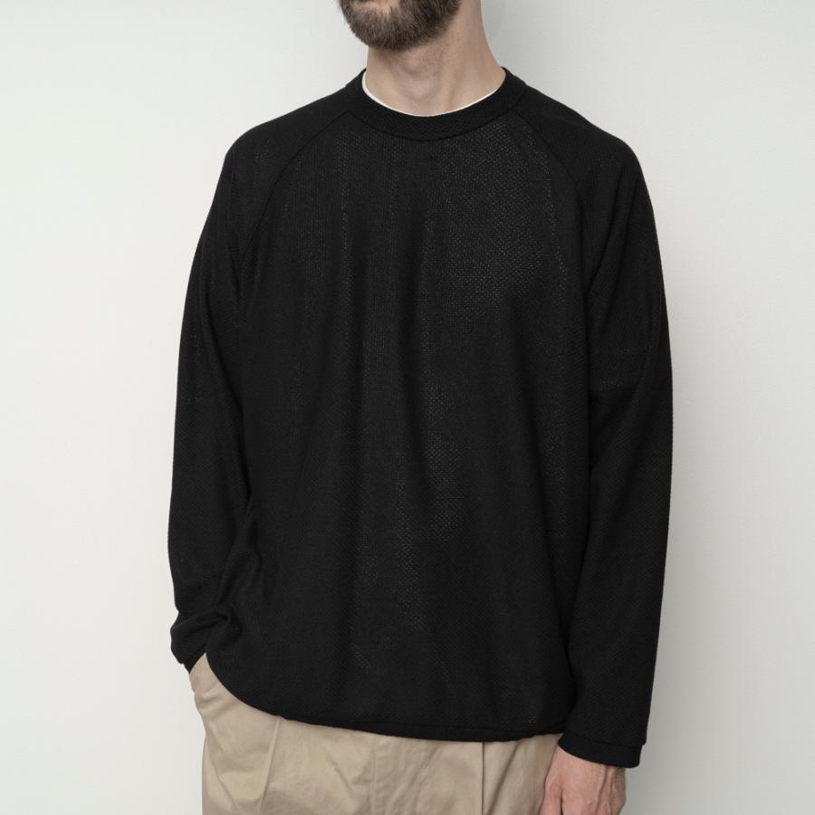 STILL BY HAND スティルバイハンド / CS07261 - BLACK 鹿の子 カットソー Moss stitch long sleeve | STILL BY HAND | 03