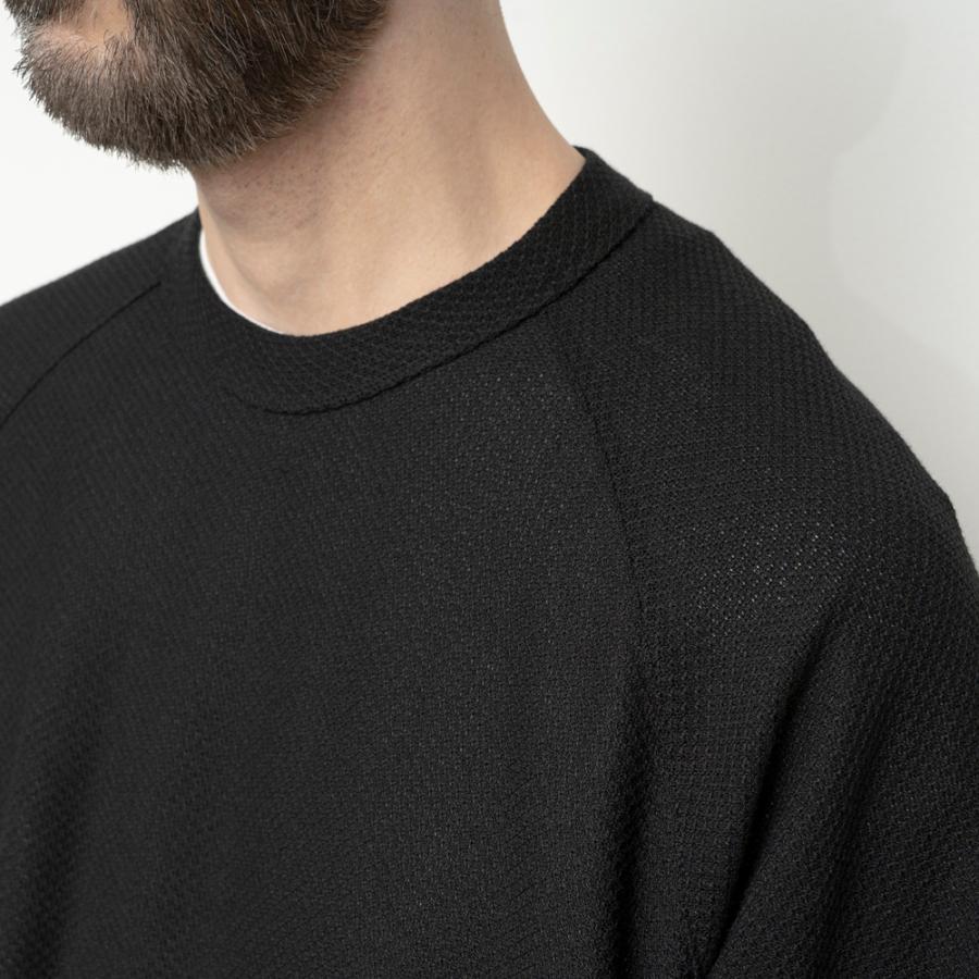 STILL BY HAND スティルバイハンド / CS07261 - BLACK 鹿の子 カットソー Moss stitch long sleeve | STILL BY HAND | 04