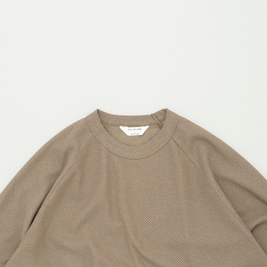 STILL BY HAND スティルバイハンド / CS07261 - KHAKI 鹿の子 カットソー Moss stitch long sleeve | STILL BY HAND | 01