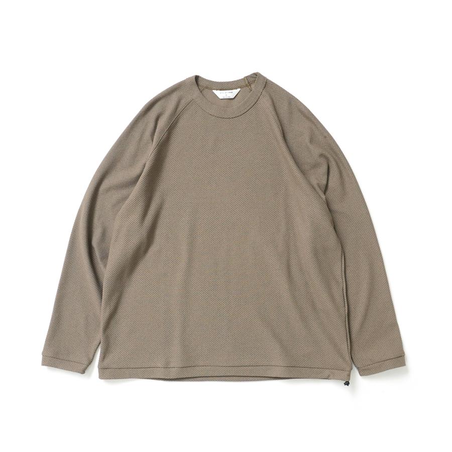 STILL BY HAND スティルバイハンド / CS07261 - KHAKI 鹿の子 カットソー Moss stitch long sleeve | STILL BY HAND | 01