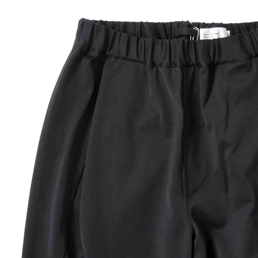 STILL BY HAND スティルバイハンド / CS06261 - BLACK NAVY 強撚ジャージーパンツ Twisted jersey pants | STILL BY HAND | 02