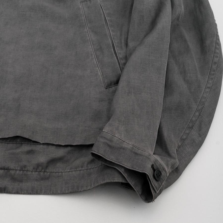 STILL BY HAND スティルバイハンド / BL05261 - DUSTY GREY ピグメントプリント ジップアップブルゾン Pigment print zip up blouson | STILL BY HAND | 02