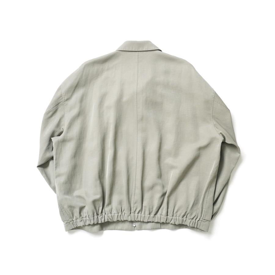 STILL BY HAND スティルバイハンド / BL05261 - SAGE ピグメントプリント ジップアップブルゾン Pigment print zip up blouson | STILL BY HAND | 01