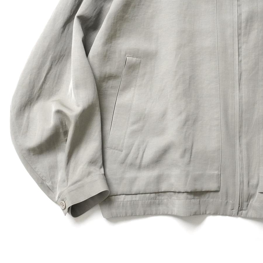 STILL BY HAND スティルバイハンド / BL05261 - SAGE ピグメントプリント ジップアップブルゾン Pigment print zip up blouson | STILL BY HAND | 03