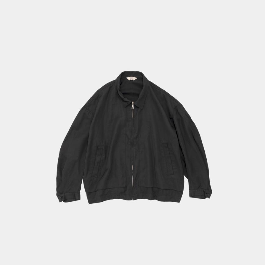 STILL BY HAND スティルバイハンド / BL05261 - BLACK ピグメントプリント ジップアップブルゾン Pigment print zip up blouson | STILL BY HAND