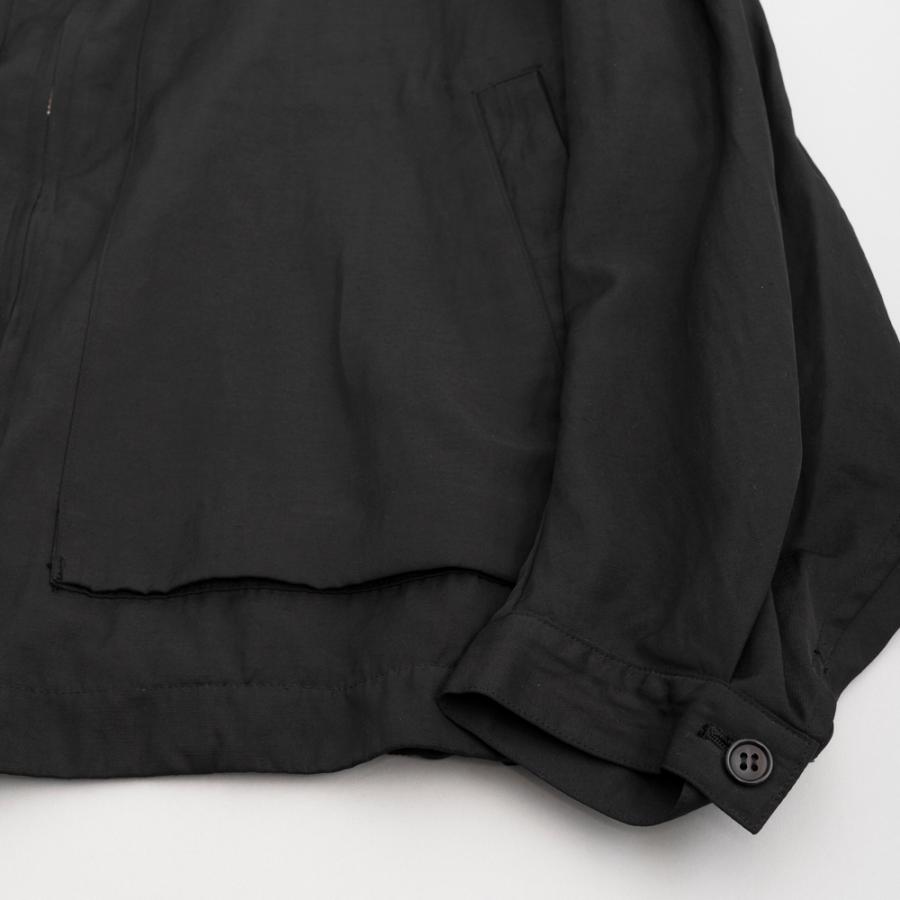 STILL BY HAND スティルバイハンド / BL05261 - BLACK ピグメントプリント ジップアップブルゾン Pigment print zip up blouson | STILL BY HAND | 01