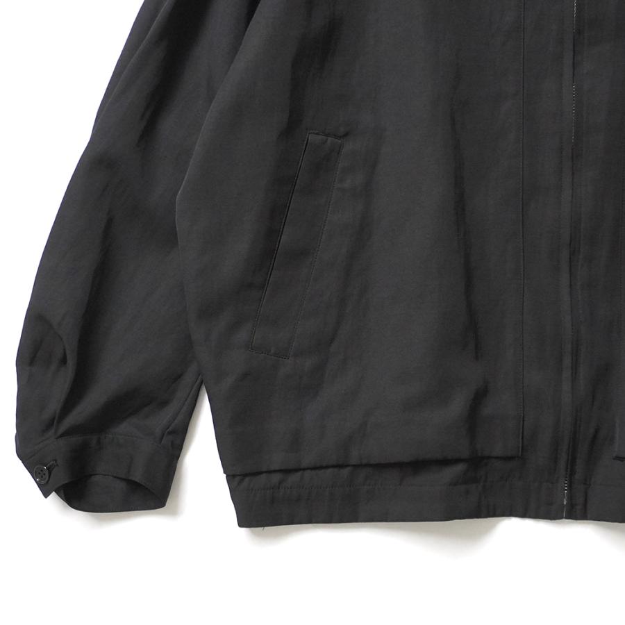 STILL BY HAND スティルバイハンド / BL05261 - BLACK ピグメントプリント ジップアップブルゾン Pigment print zip up blouson | STILL BY HAND | 03