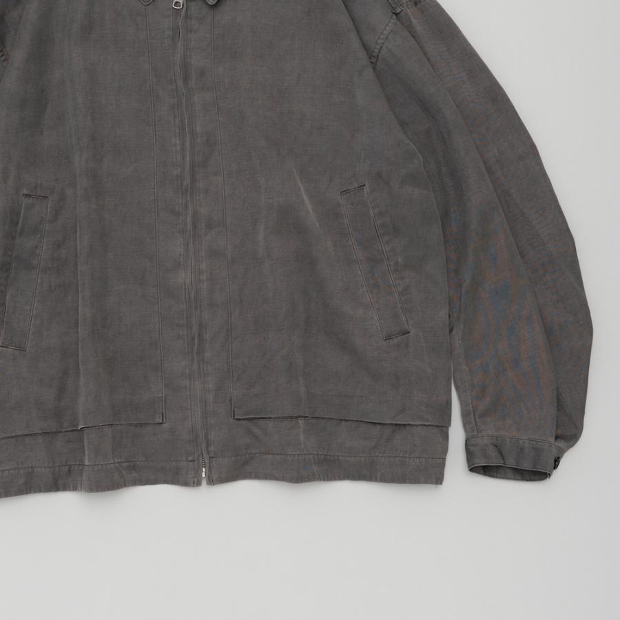 STILL BY HAND スティルバイハンド / BL05261 - BLACK ピグメントプリント ジップアップブルゾン Pigment print zip up blouson | STILL BY HAND | 03