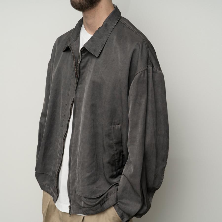 STILL BY HAND スティルバイハンド / BL05261 - BLACK ピグメントプリント ジップアップブルゾン Pigment print zip up blouson | STILL BY HAND | 05