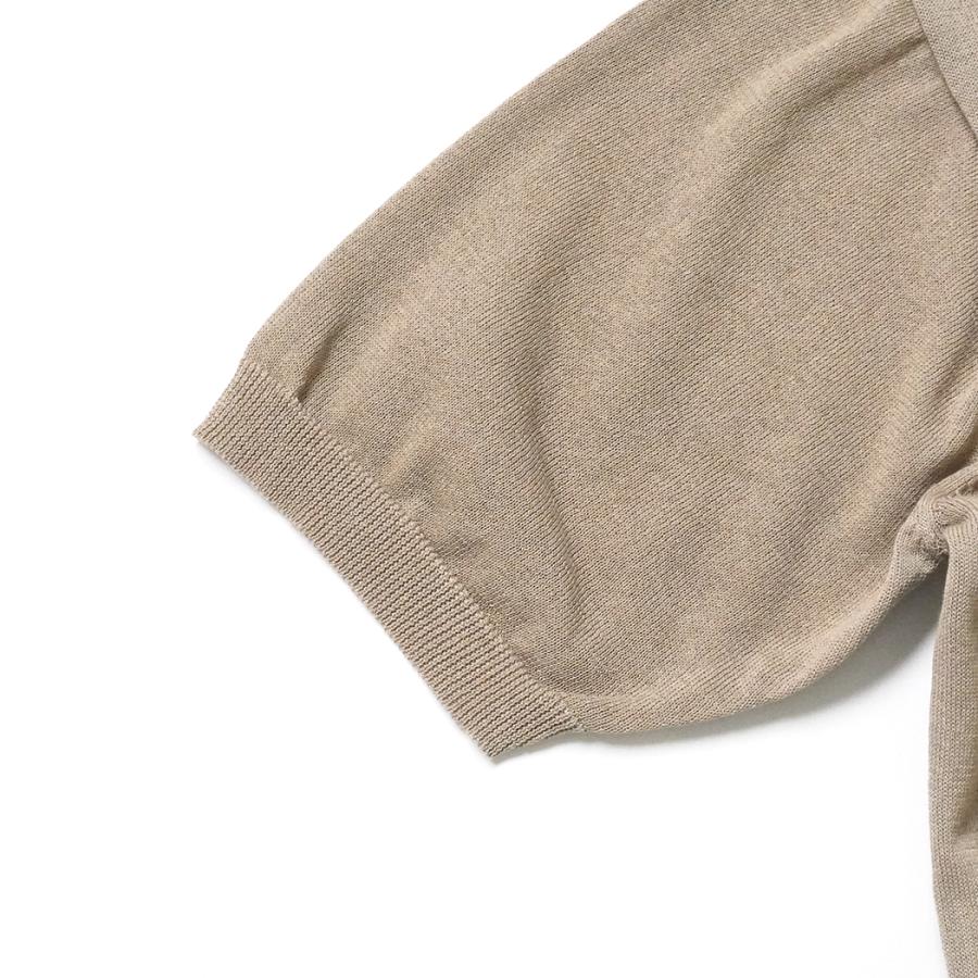 STILL BY HAND / KN02261 - KHAKI BEIGE 半袖ニットTシャツ Half sleeve knit t-shirt | STILL BY HAND | 03