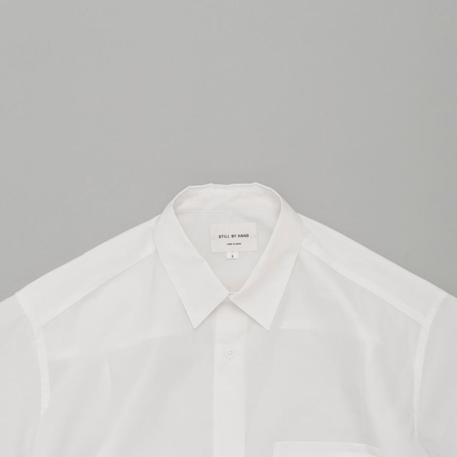 STILL BY HAND スティルバイハンド / SH08261 - WHITE ハーフスリーブ コットンシャツ Half sleeve cotton shirt | STILL BY HAND | 01