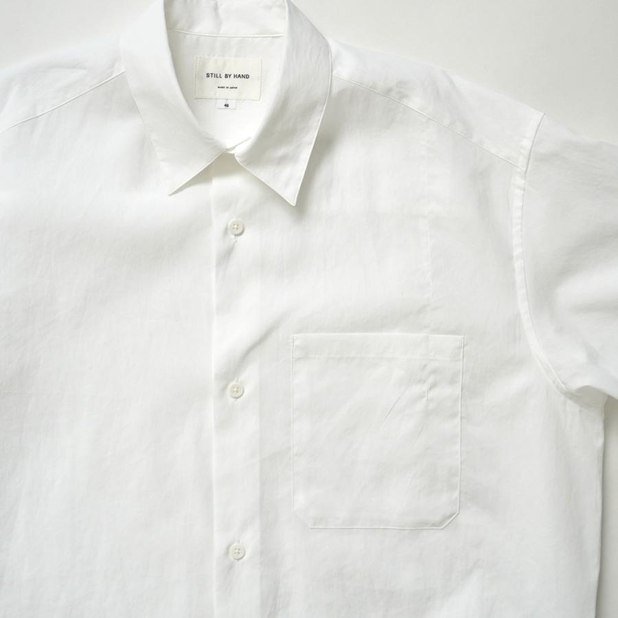 STILL BY HAND スティルバイハンド / SH08261 - WHITE ハーフスリーブ コットンシャツ Half sleeve cotton shirt | STILL BY HAND | 03