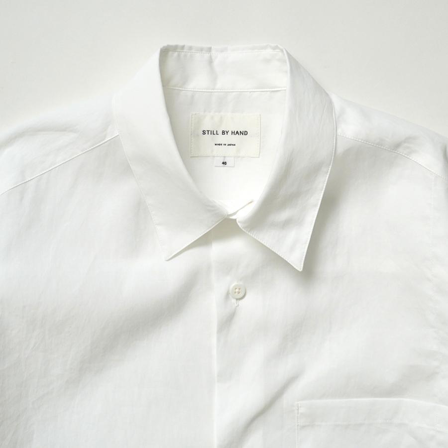 STILL BY HAND スティルバイハンド / SH08261 - WHITE ハーフスリーブ コットンシャツ Half sleeve cotton shirt | STILL BY HAND | 02