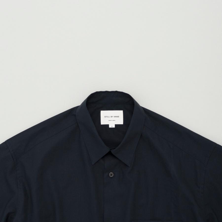 STILL BY HAND スティルバイハンド / SH08261 - NAVY ハーフスリーブ コットンシャツ Half sleeve cotton shirt | STILL BY HAND | 01
