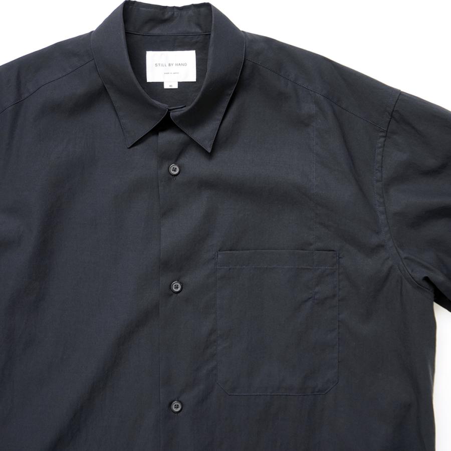 STILL BY HAND スティルバイハンド / SH08261 - NAVY ハーフスリーブ コットンシャツ Half sleeve cotton shirt | STILL BY HAND | 03