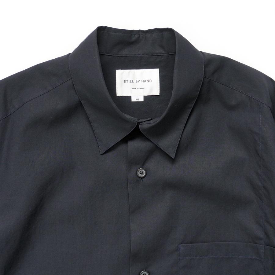 STILL BY HAND スティルバイハンド / SH08261 - NAVY ハーフスリーブ コットンシャツ Half sleeve cotton shirt | STILL BY HAND | 02
