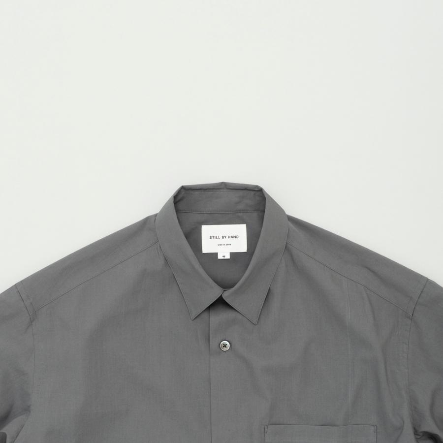 STILL BY HAND スティルバイハンド / SH08261 - GREY ハーフスリーブ コットンシャツ Half sleeve cotton shirt | STILL BY HAND | 01