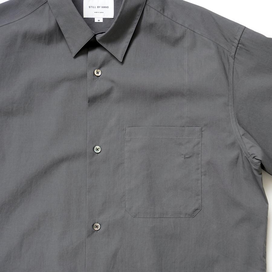 STILL BY HAND スティルバイハンド / SH08261 - GREY ハーフスリーブ コットンシャツ Half sleeve cotton shirt | STILL BY HAND | 03
