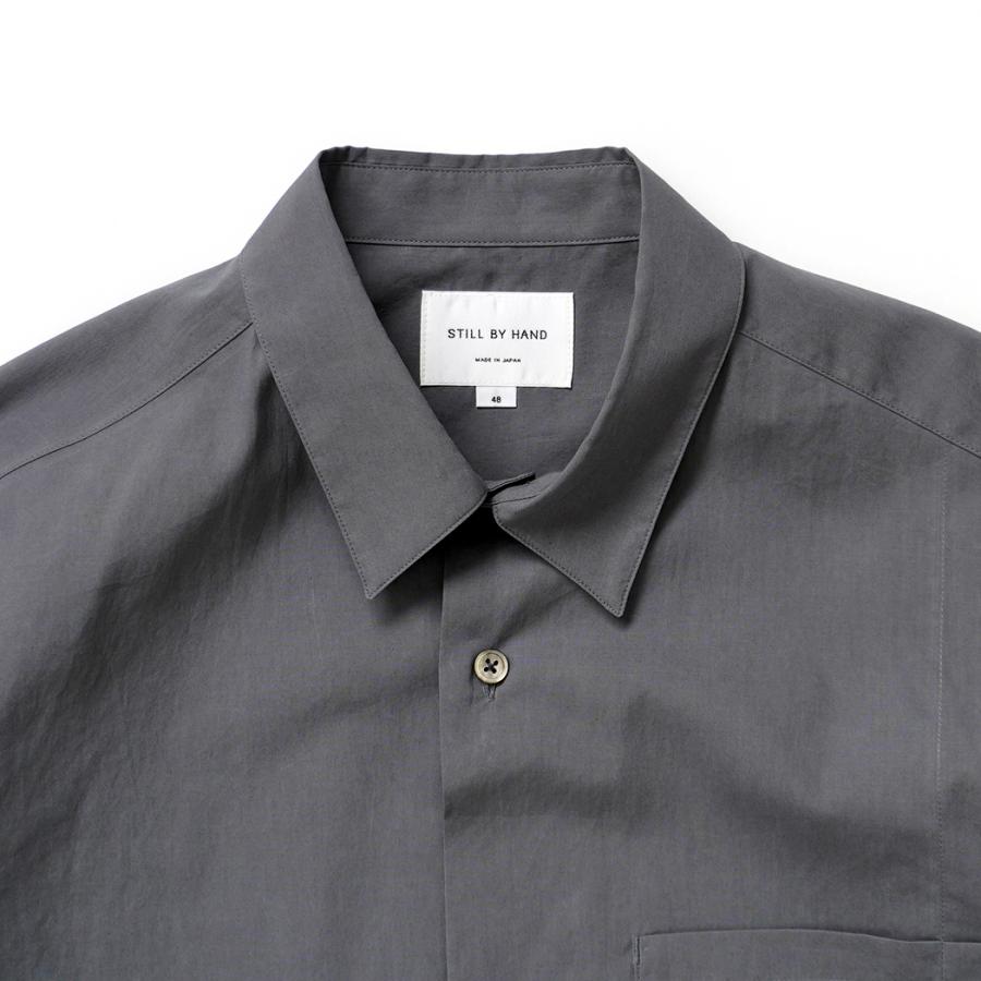 STILL BY HAND スティルバイハンド / SH08261 - GREY ハーフスリーブ コットンシャツ Half sleeve cotton shirt | STILL BY HAND | 02
