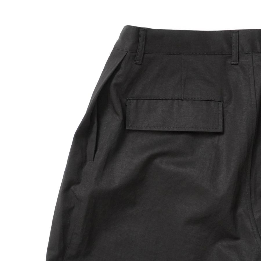 STILL BY HAND スティルバイハンド / PT10261 - BLACK リネン混 ワイドショーツ Linen mixed wide shorts | STILL BY HAND | 04