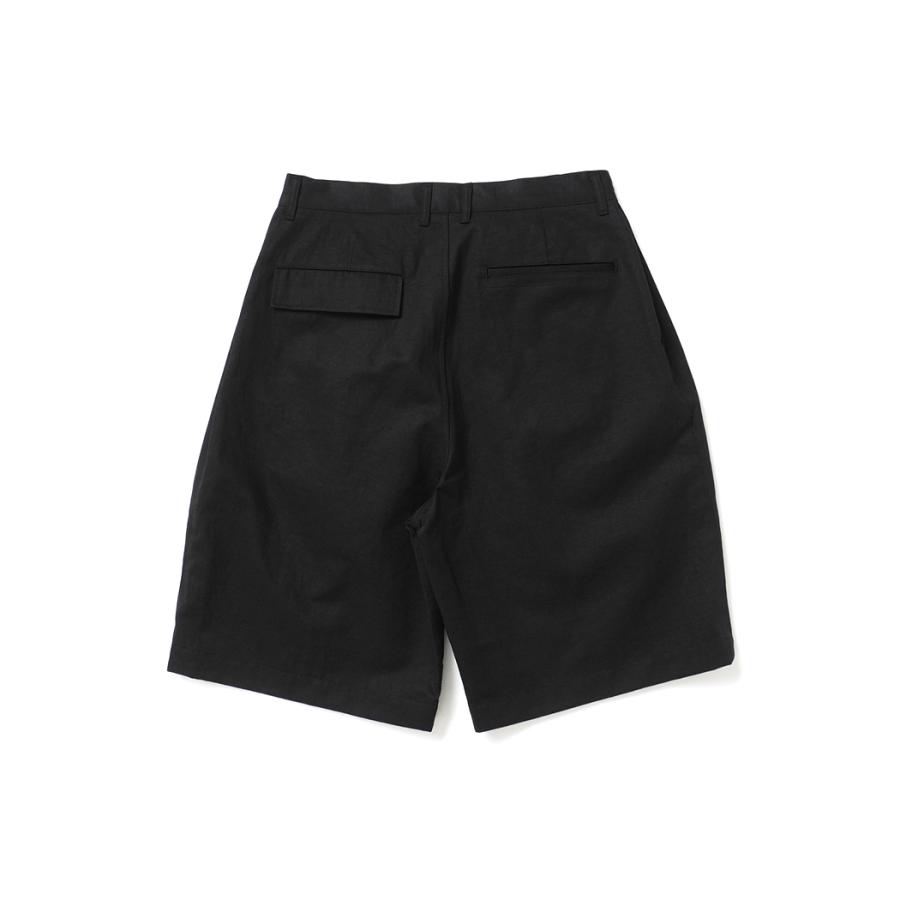 STILL BY HAND スティルバイハンド / PT10261 - BLACK リネン混 ワイドショーツ Linen mixed wide shorts | STILL BY HAND | 01