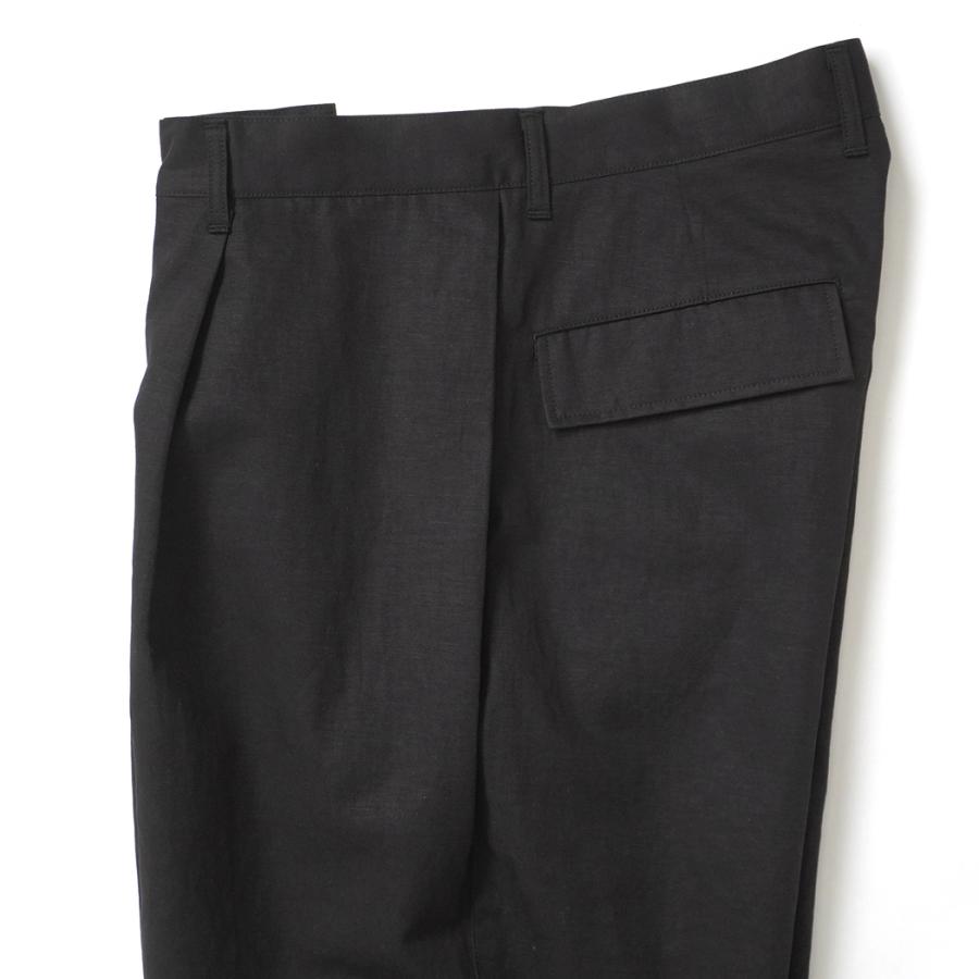 STILL BY HAND スティルバイハンド / PT10261 - BLACK リネン混 ワイドショーツ Linen mixed wide shorts | STILL BY HAND | 03