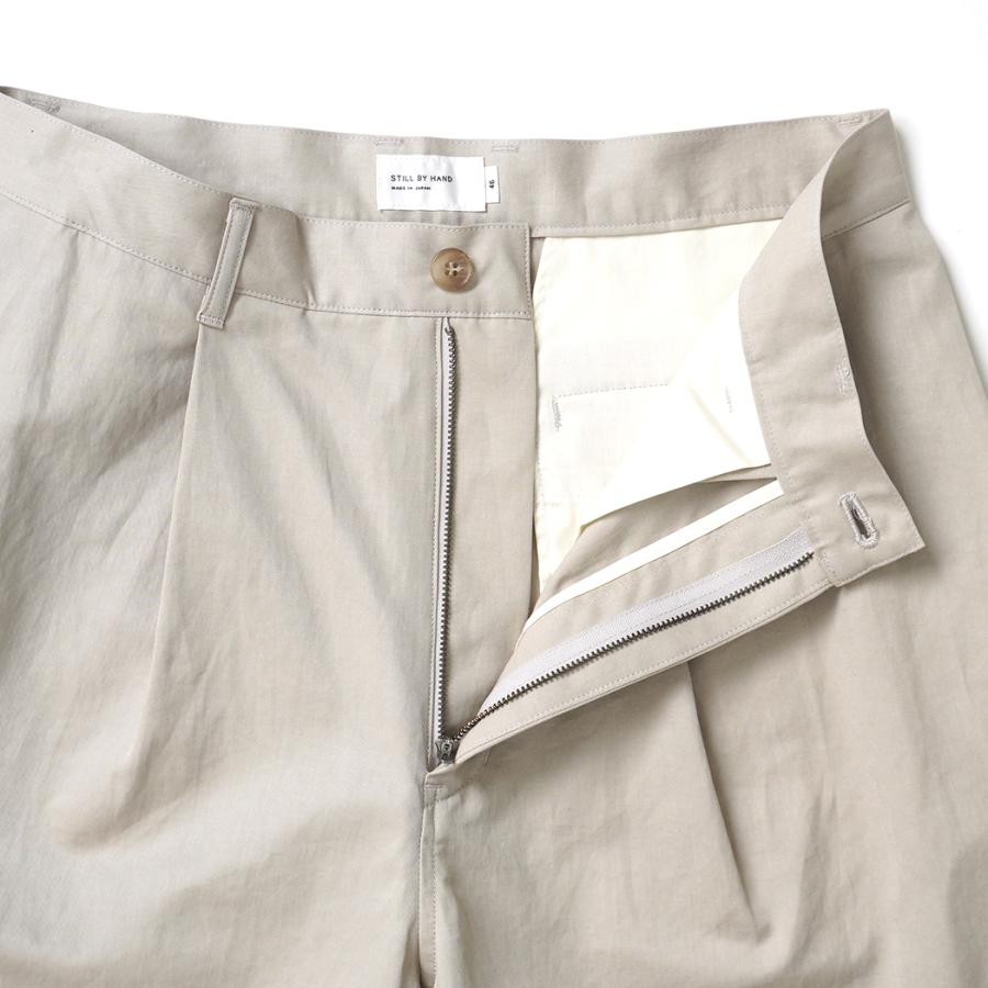 STILL BY HAND スティルバイハンド / PT10261 - TAUPE リネン混 ワイドショーツ Linen mixed wide shorts | STILL BY HAND | 05