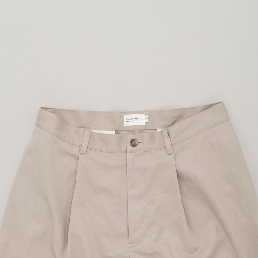 STILL BY HAND スティルバイハンド / PT10261 - TAUPE リネン混 ワイドショーツ Linen mixed wide shorts | STILL BY HAND | 01