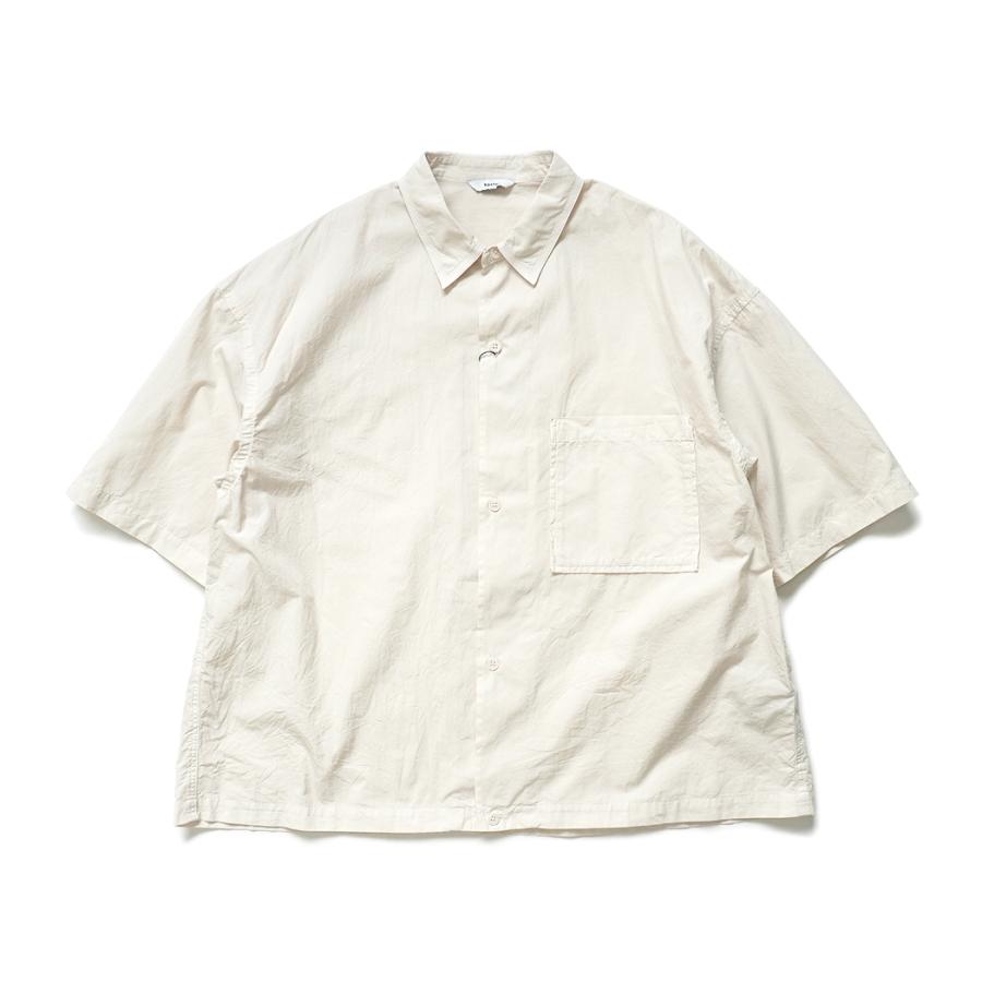 kontor / KON-SH04261 - ECRU オーバーサイズド 半袖シャツ Oversized stitching shirt | 