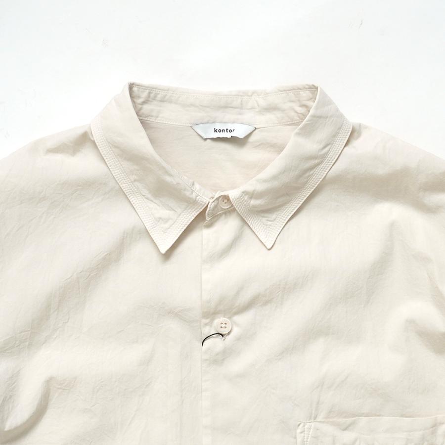 kontor / KON-SH04261 - ECRU オーバーサイズド 半袖シャツ Oversized stitching shirt |  | 02