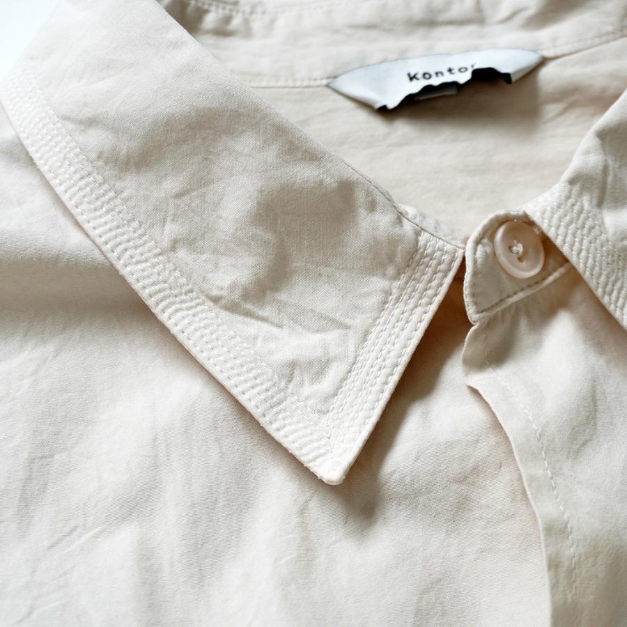 kontor / KON-SH04261 - ECRU オーバーサイズド 半袖シャツ Oversized stitching shirt |  | 04