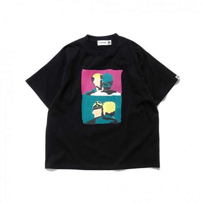 COTTON PAN / 戦場 - BLACK 半袖Tシャツ ブラック | COTTON PAN