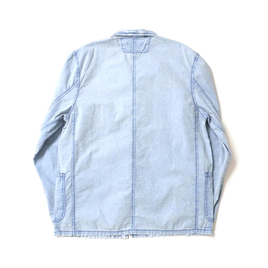 MATEL’EAU / VESTE CHINA - BLEU DELAVE JAVEL マテロー フレンチ チャイナジャケット ブリーチブルー |  | 01