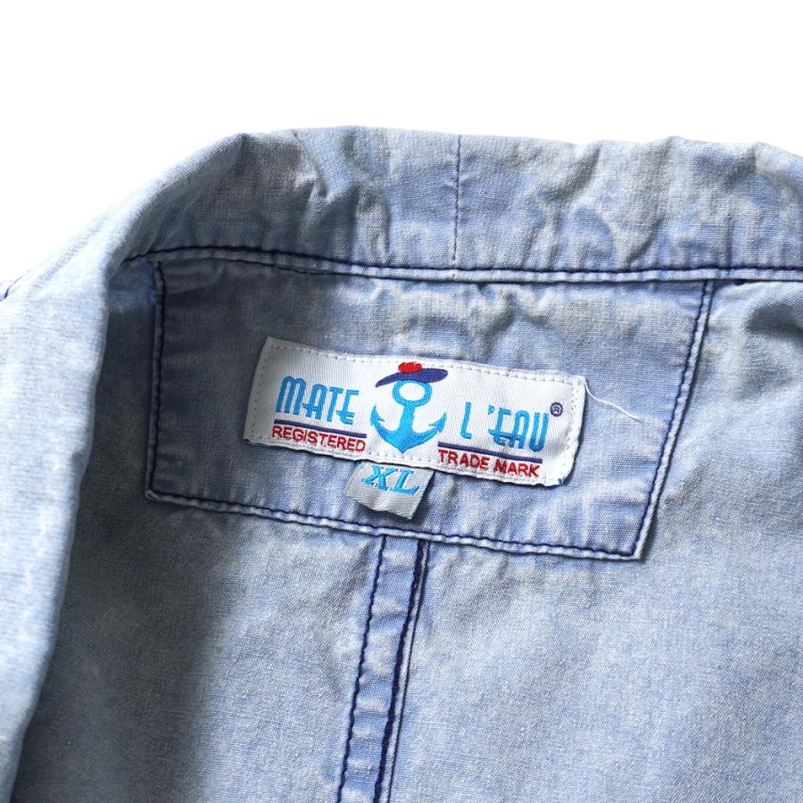 MATEL’EAU / VESTE CHINA - BLEU DELAVE JAVEL マテロー フレンチ チャイナジャケット ブリーチブルー |  | 04