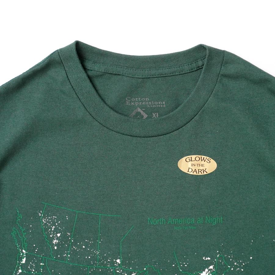 Cotton Expressions / NORTH AMERICA AT NIGHT プリントTシャツ - Hunter Green ハンターグリーン |  | 02