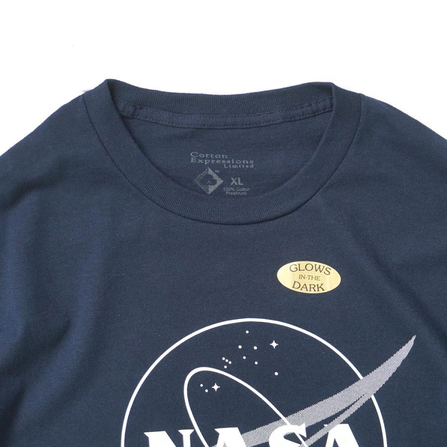 Cotton Expressions / NASA GLOW LOGO プリントTシャツ - Navy ネイビー |  | 02