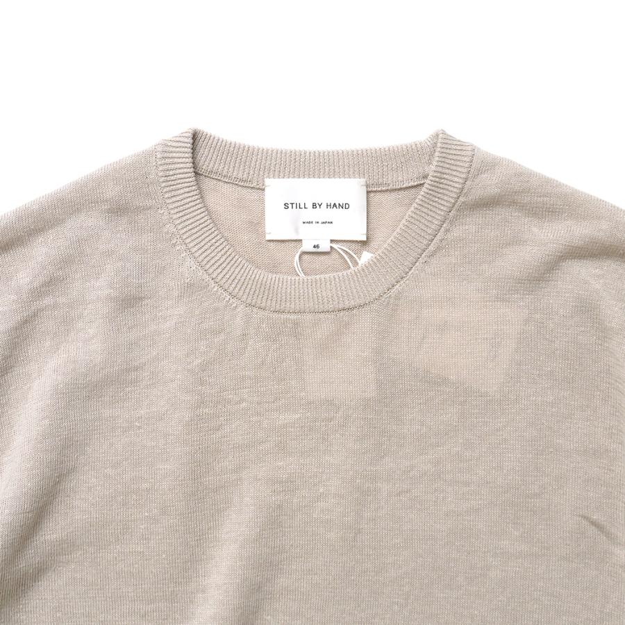 STILL BY HAND / KN03262 - TAUPE リネン混 半袖ニットTシャツ | STILL BY HAND | 02