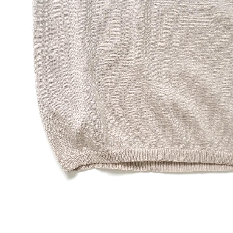 STILL BY HAND / KN03262 - TAUPE リネン混 半袖ニットTシャツ | STILL BY HAND | 04